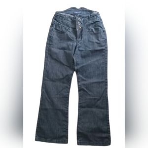 Y2K Juniors Baccini Jeans Size 4 Buttons Hightop Mom Jeans Straight Leg